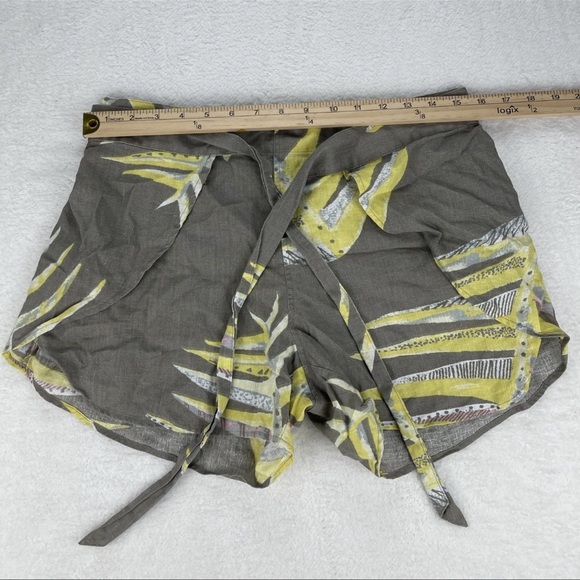 Patagonia Garden Island Shorts Medium wrap front Palms Of My Heart Gray Hemp - Picture 5 of 6